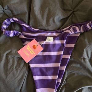 Strawberry Milk Mob Purple Striped Swim Bottom